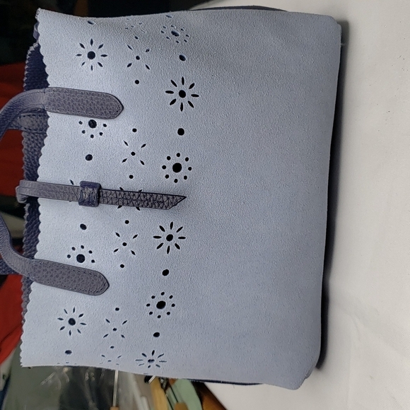 DRAPER JAMES Leather & Suede Reversible Mini Tote - Picture 8 of 10